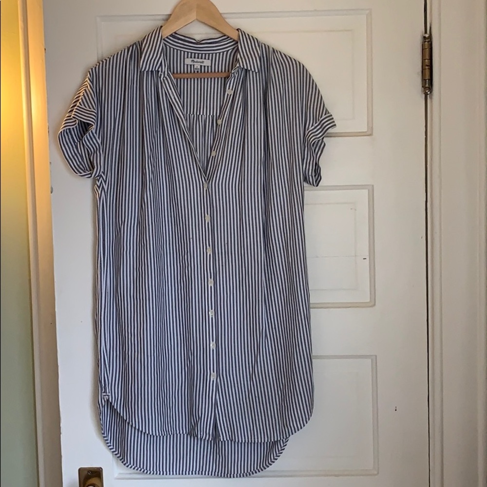 Madewell button up shirt dress